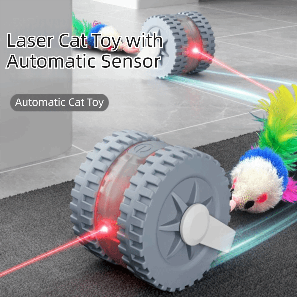 Laser Pointer Cat Toy Automatic - With Mouse Tail Infrared Laser Teaser