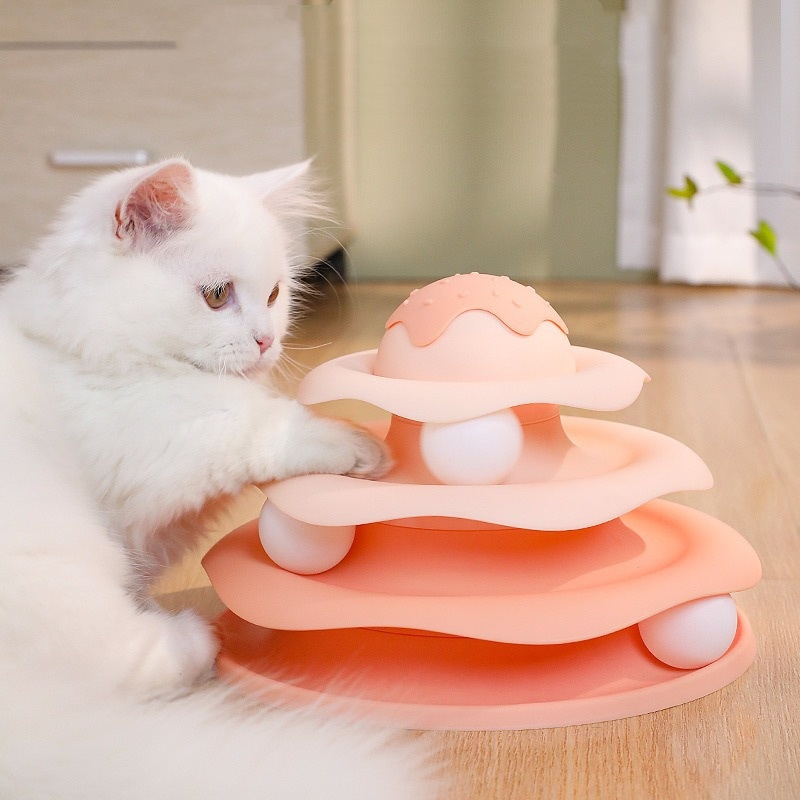 Ball Spinning Cat Toy Rotating - Interactive Squeaky Plush Dog Toy ulasan dan harga