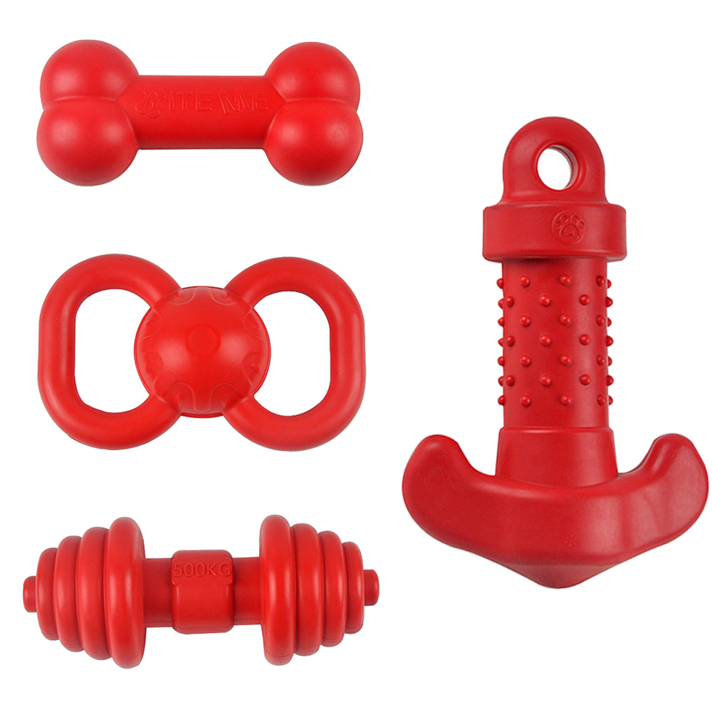 Red TPR Bone Dog Chew Toy Inde - Indestructible Dog Chew Toy ulasan dan harga