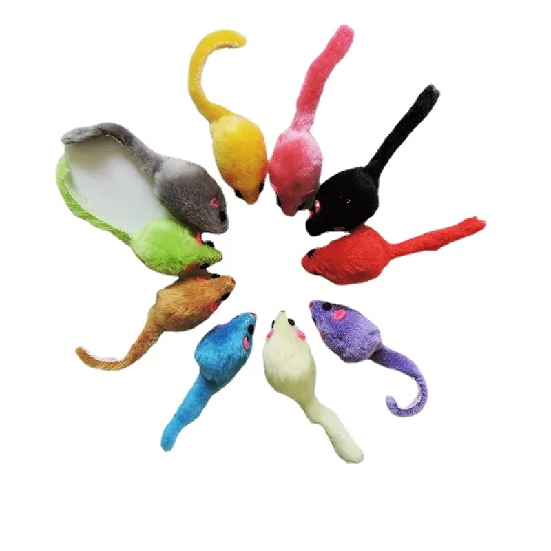 8Pcs furry Plush Cat Toy Soft  - Catnip Interactive Plush Mouse ulasan dan harga