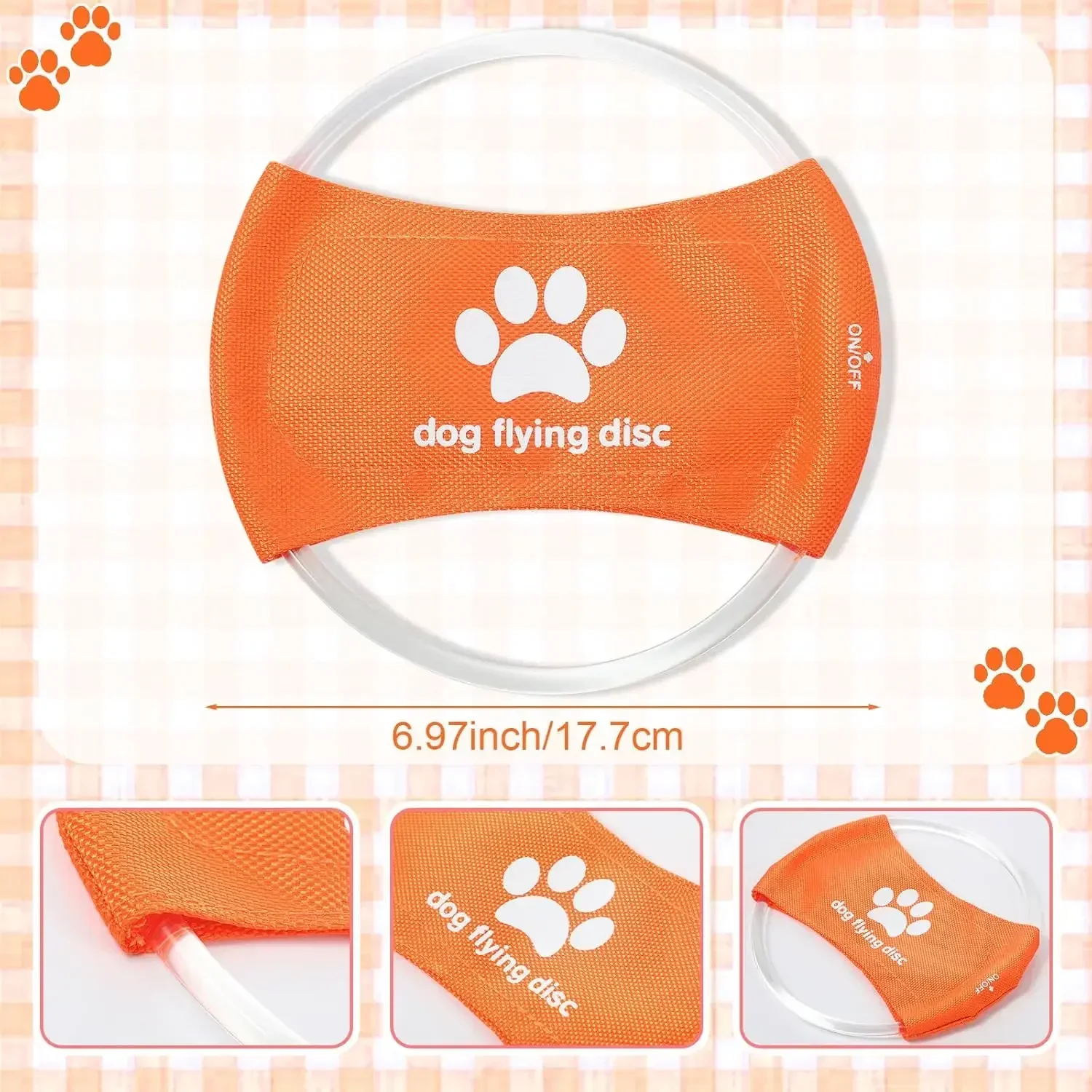 Dog Toy LED Glowing Rechargeab - Flying Disc Dog Training Toy ulasan dan harga