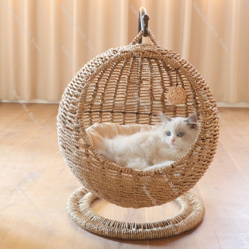 Rattan Cat Hanging Basket Bed  - Pet Beds ulasan dan harga