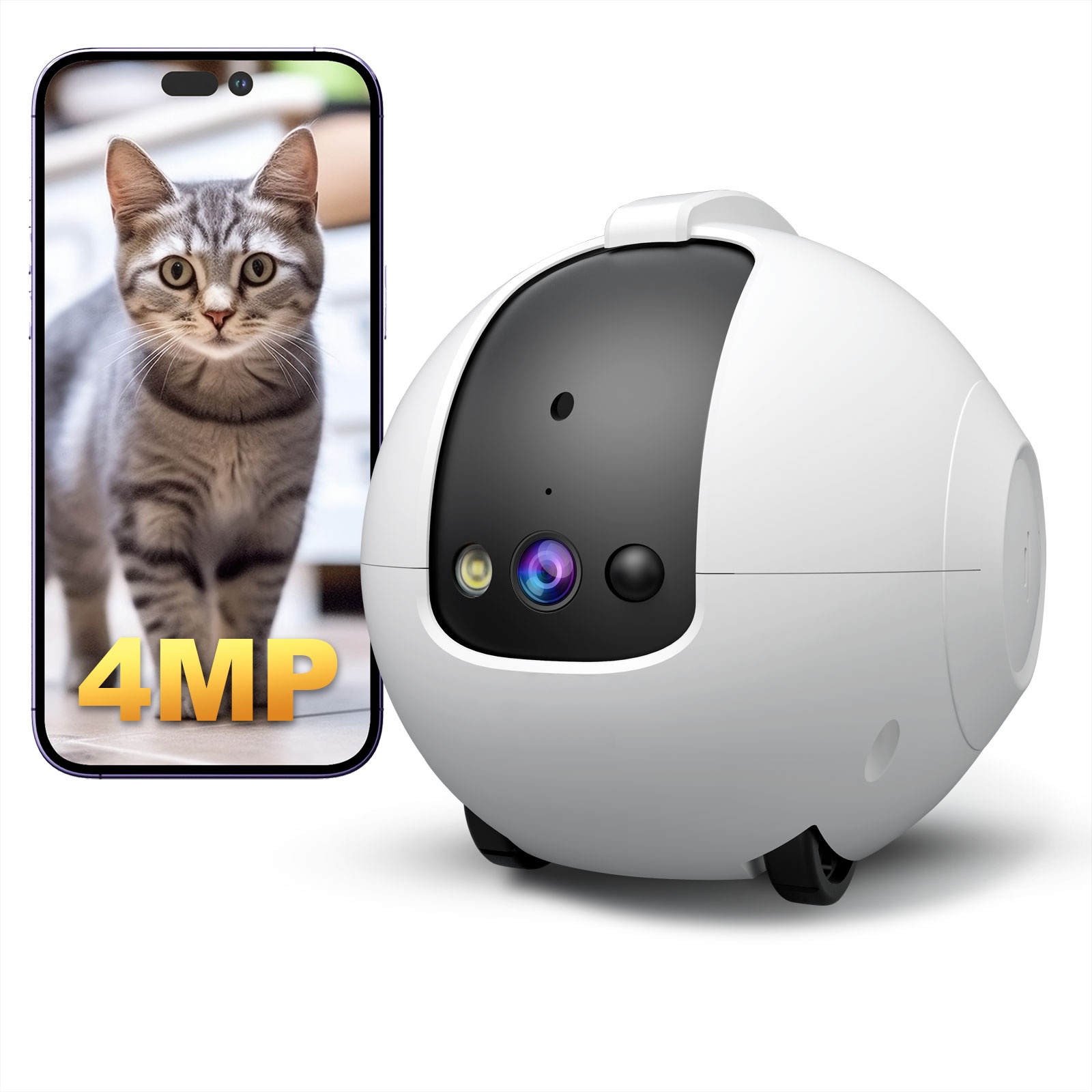 Pet Camera Robot 4MP Pet Compa - Dog Toys ulasan dan harga